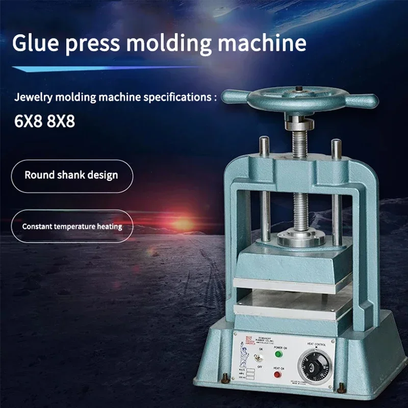 6*8/8*8 Inches Jewelry Molding Machine Vulcanizer Silicone Mold Rubber Heating Melting Molding Equipment With Heating Plate 220V 