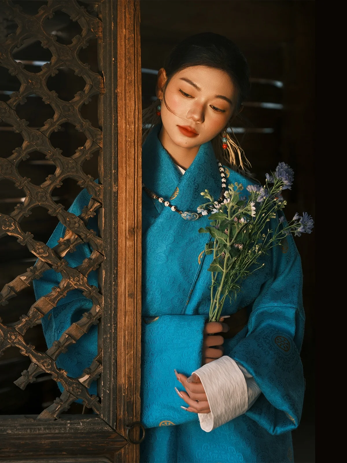 

Женское тибетское платье Ele Peaco Plume с вышивкой, классическое, эстетичное, с узорами, традиционное, этническое, модное