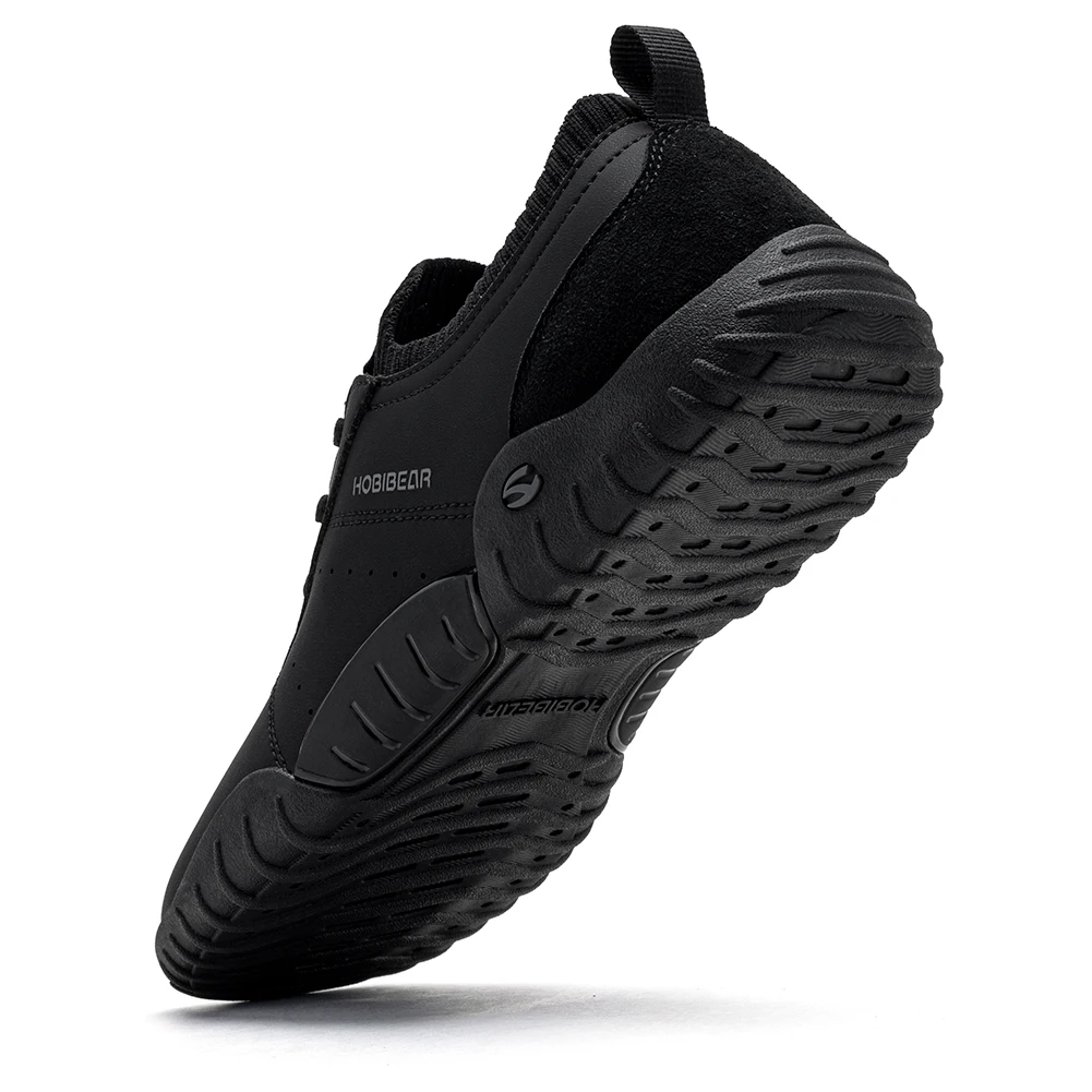 HOBIBEAR Sneaker mit breiter Zehenbox für Herren und Damen, minimalistische Wanderschuhe aus Kunstleder, leichte Schnür-Freizeitsneaker – Detail 10