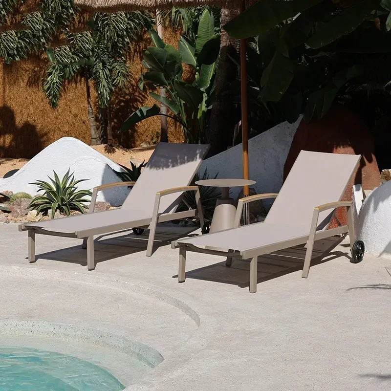 for Outdoor Lounger Beach Chair Pool Lunch Break Balcony B B Hotel Villa Courtyard Folding Bed