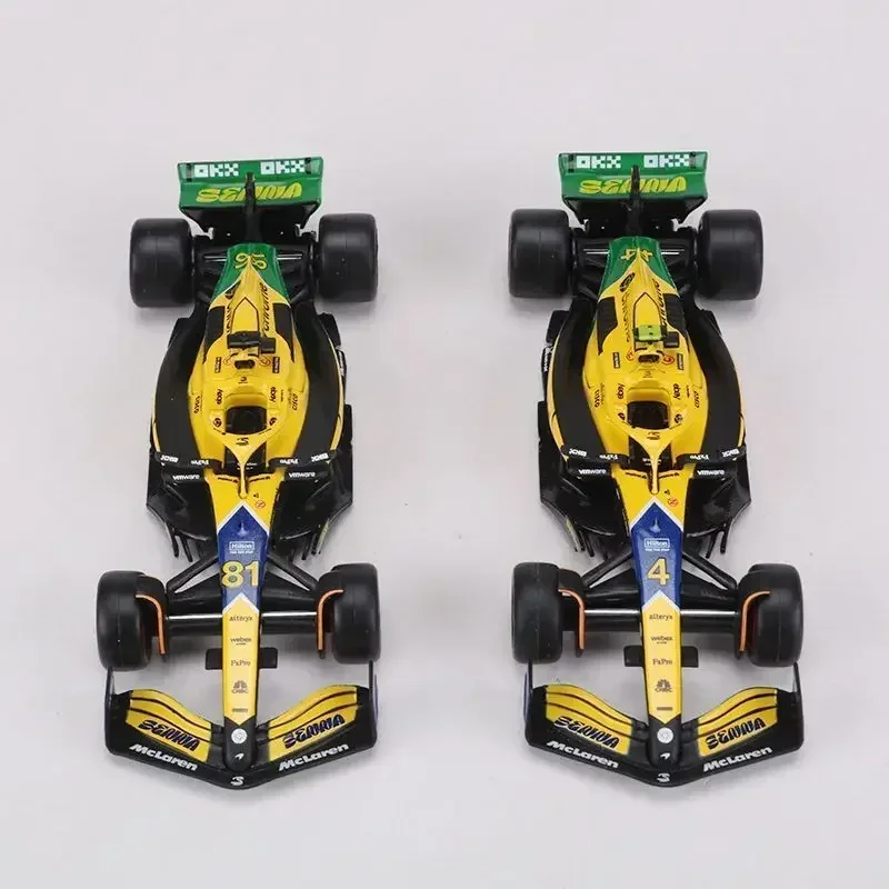 Bburago 1:43 McLaren MCL38 Miami Grand Prix 4 Norris 81 Piastri Alloy Car Model Toy F1 2024 Gift