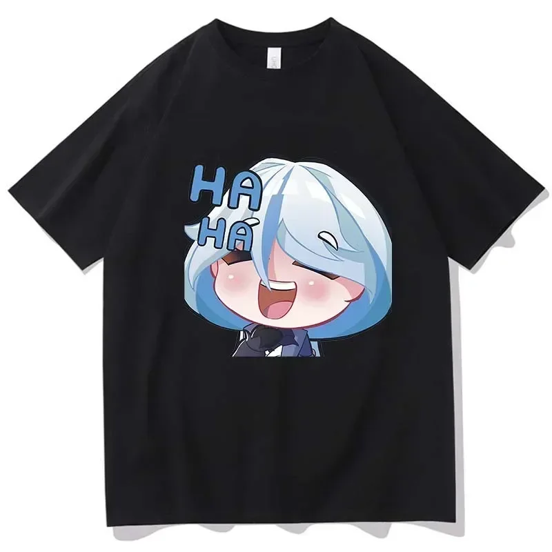 Anime japonês menina jogo camiseta masculina de grandes dimensões casual algodão diário quatro temporada camiseta roupas femininas respirável topo