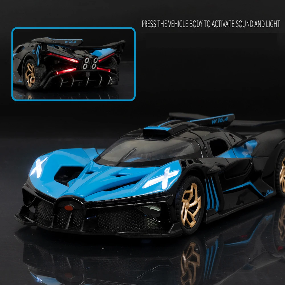 1:32 BGT Bolide Alloy Sport Car Model Diecasts & Toy Vehicle Metal Super Car Simulation Car Decoration Sound Light Boy Gift