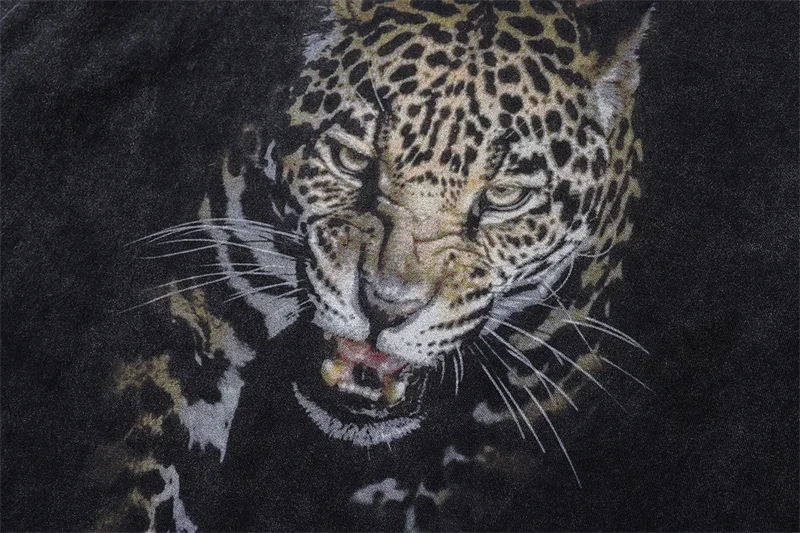 Gothic T Shirt Men Women Leopard Anime Print Oversized Summer Short Sleeve T shirt Harajuku Fashion Streetwear Hip Hop T shirt
