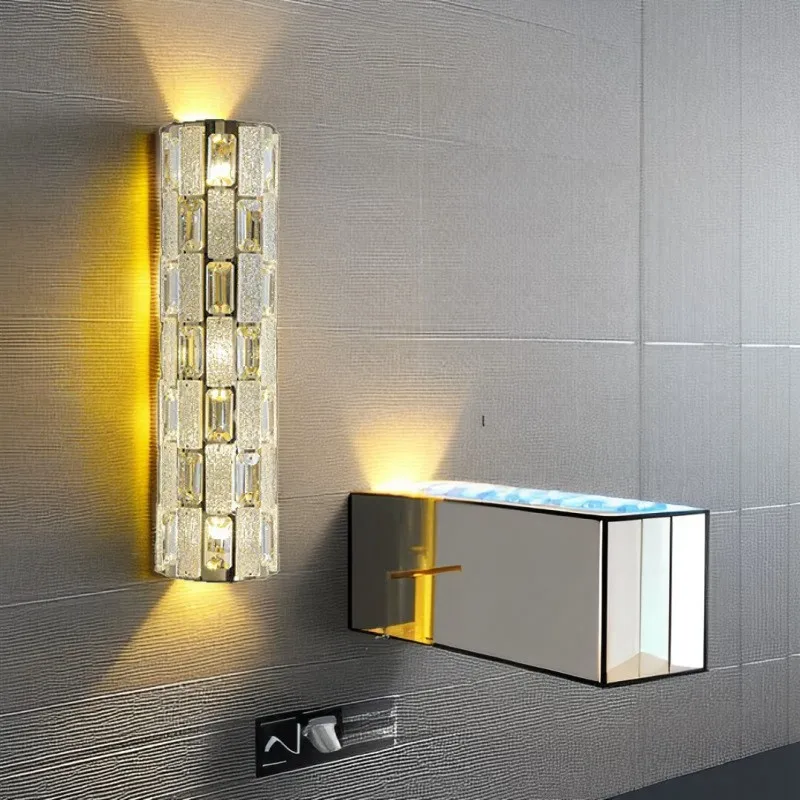 

Luxury Crystal Wall Lamp, Elegant High-End Lamp for Villa, Living Room, Hotel, Bedroom, TV Background Wall