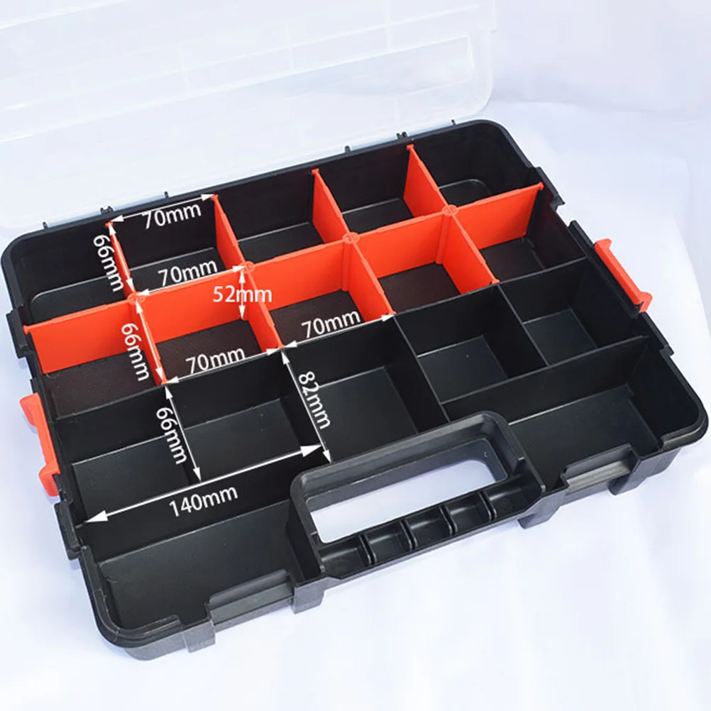 

Electronic Component Case Screw Storage Box Plastic Organizer with Removable Dividers Durable Holder for Work Component Case