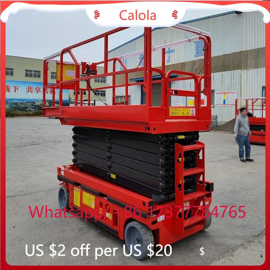 320kg Capacity 8m Electric Hydraulic Self Propelled Scissor Lift Work Platform