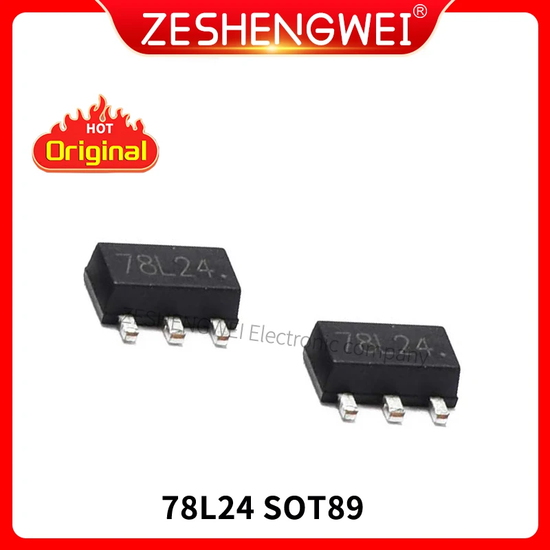 30pcs New 78L24 SOT89 7824  Voltage Regulator Triode 3 Orders Original In Stock