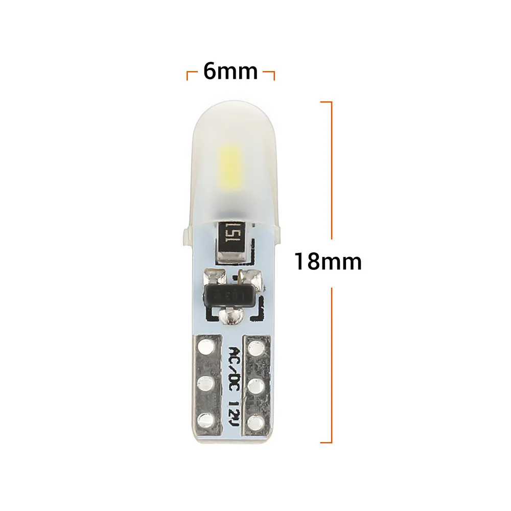 Automotive LED Instrument Lights Indicator Lights 12V Car Mood Lights Center Control Lights Gear Lights with T5 Base