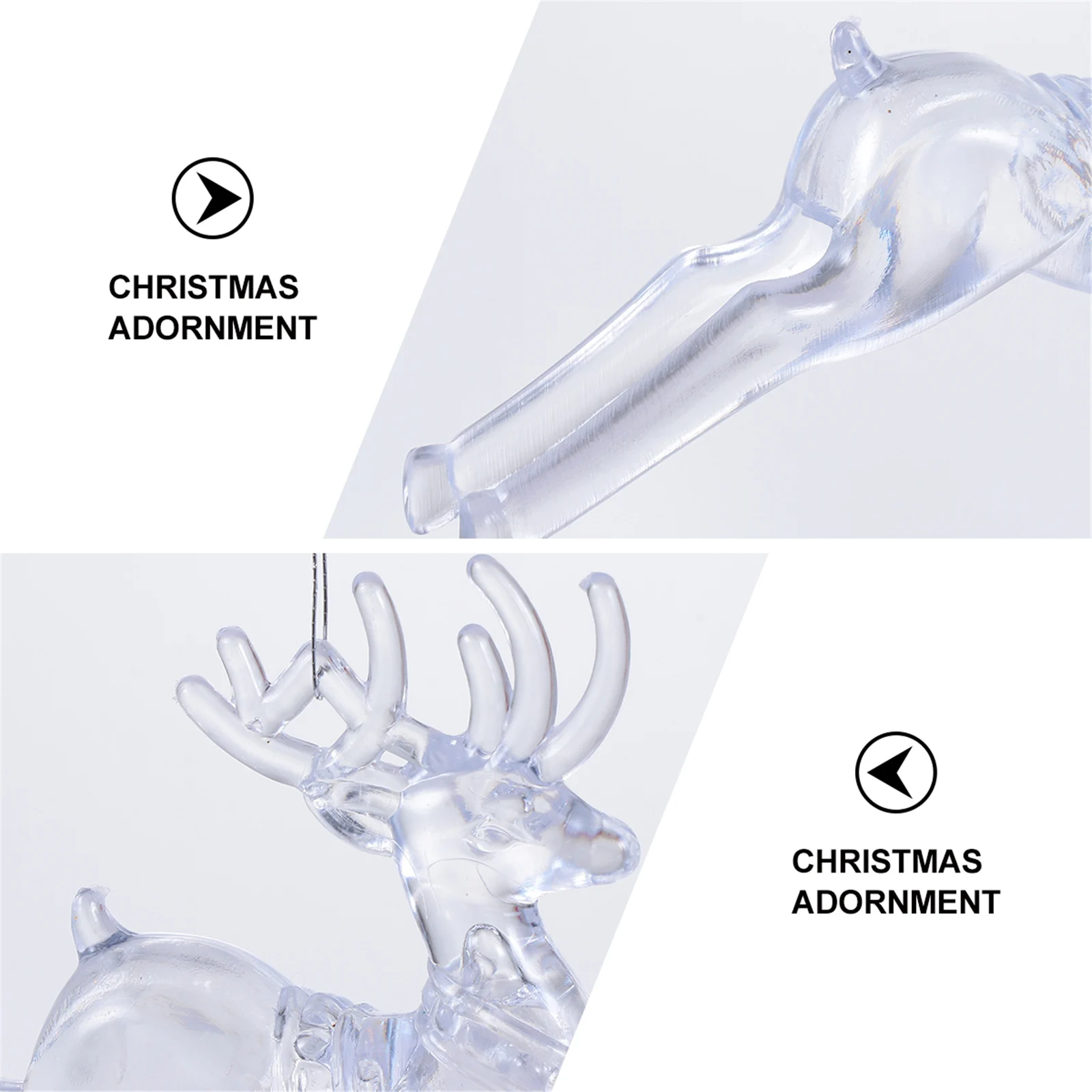 

12 Pcs Decorations Tree Topper Christmas Ornament Outdoor Treetop Transparent