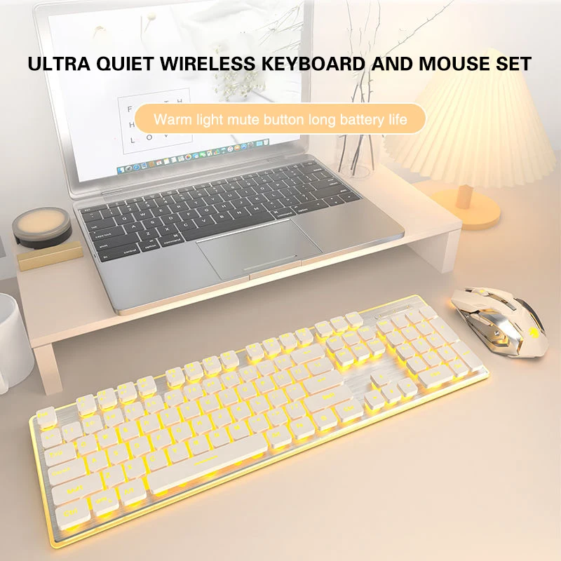 

Wireless Keyboard and Mouse Set Mute Ultra-Thin Gaming Computer Peripherals Office Typing Keyboard and Mouse Set