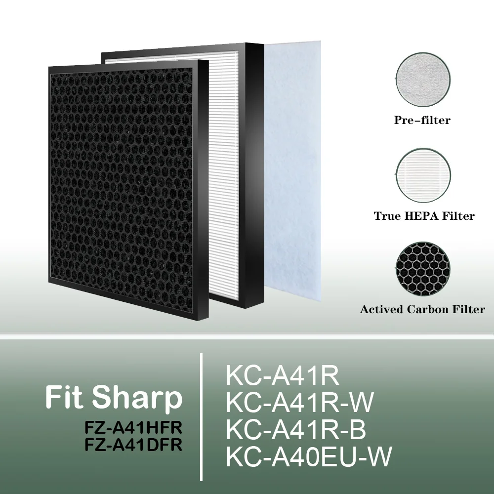 HEPA filter FZ-A41HFR Carbon filter FZ-A41DFR for Air Purifier Sharp KC-A41R KC-A41R-W KC-A41R-B KC-A40EU-W KC-A40EUW KC-A40EUB