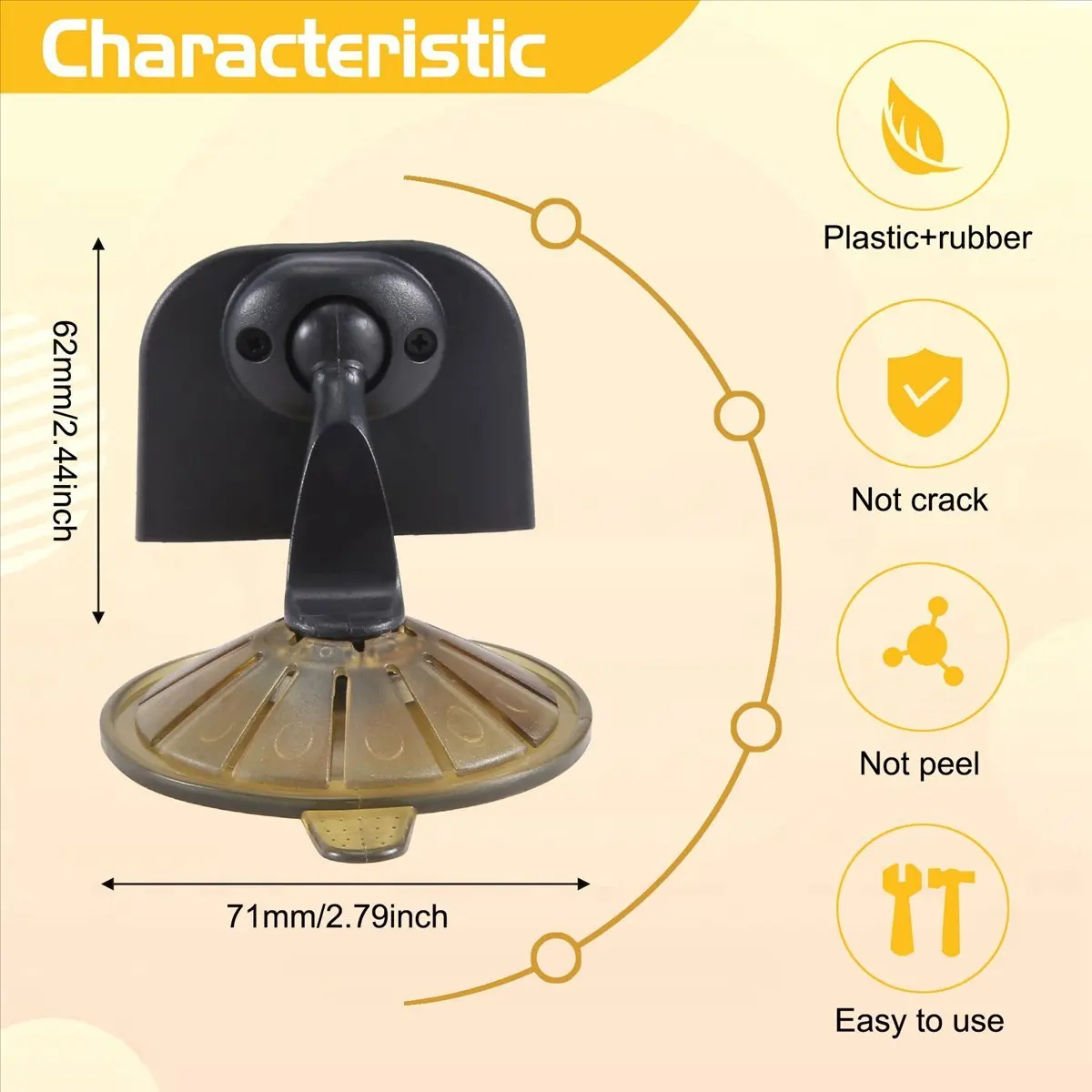 #58O 0,suction mount,(Yellow & black)