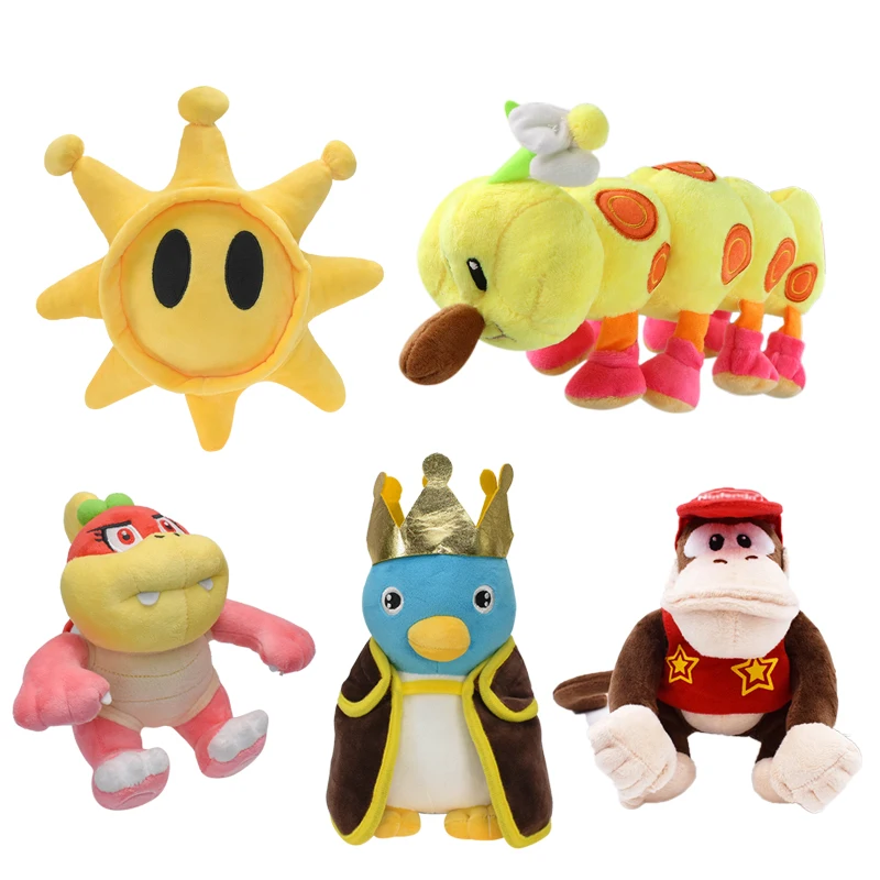 Juguetes de Peluche de Mario, peluches de dibujos animados de Luigi, princesa Peach, Toad, Diddy Kong, Koopa, Troopa, Bowser Jr, 25 estilos