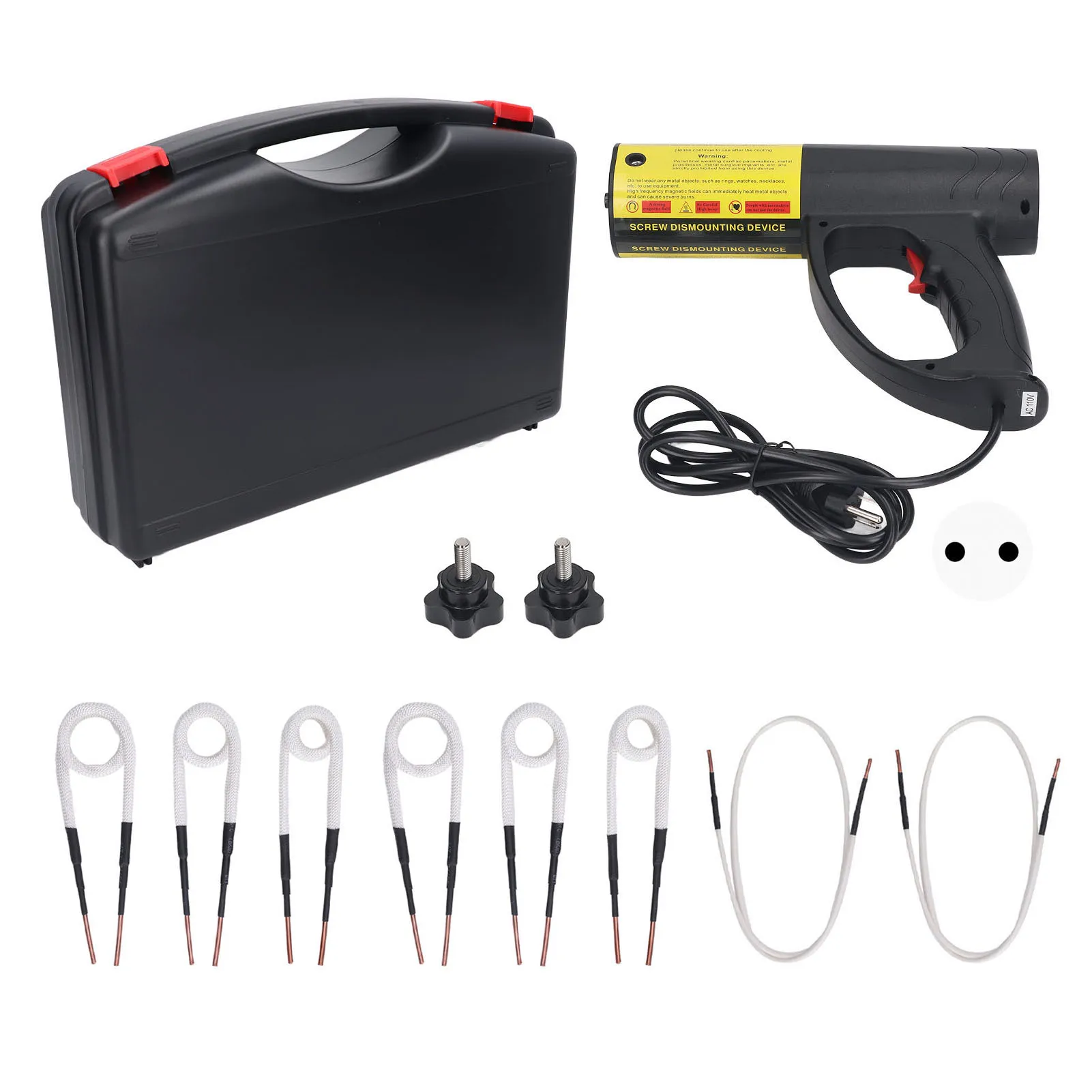 

Magnetic Induction Heater Kit FH 1500 HandHeld Automotive Flameless Heat Buster Tool with 8 Coils Mini Induction Heating Machine