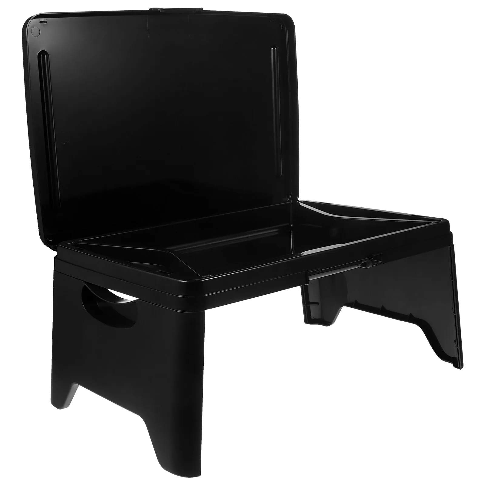 

Folding Tables Laptop St for Bed Black Computer Desk Storage Compartment Portable Foldable Lap Desk Home Office Student Use