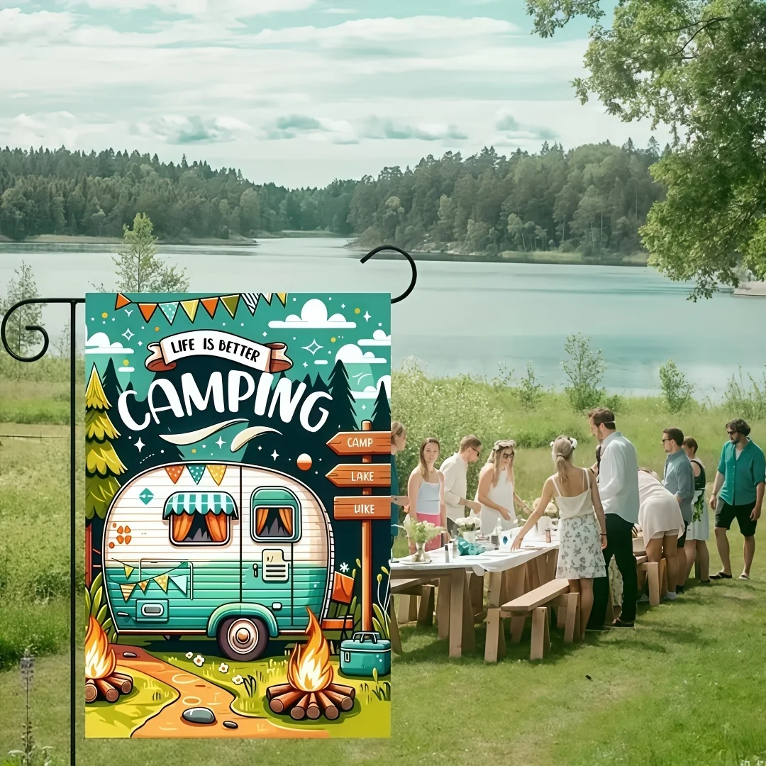 Camping Enthusiast Garden Flag 4