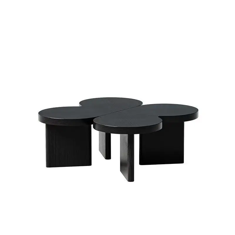 

Black coffee table irregular combination home living room special-shaped combination