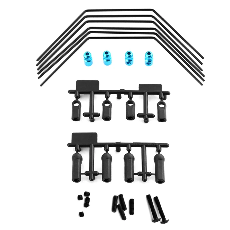 Stabilisatorstangset vooraan en achter 54514 zoals afgebeeld Metalen RC auto-upgradeonderdelen voor Tamiya XV01 1/10