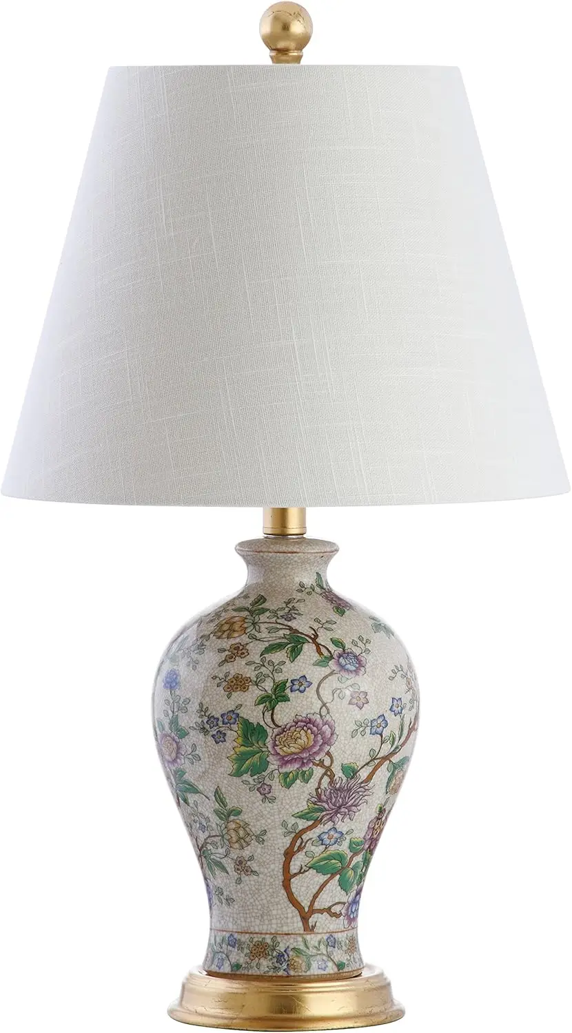 

Grace 24" Floral LED Table Lamp for Bedroom, Living Room, Office - Classic Cottage Style with Bulb Included