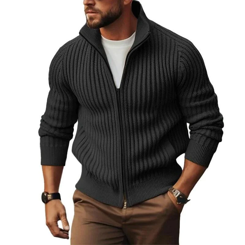 

Men's Knitted Cardigan Warm Outside Body 2025 Autumn Season Long Sleeve Warm Casual Sleeve European and American Trend