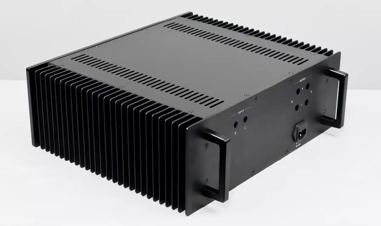AMPLIFICADOR DE POTENCIA Clase A, carcasa de chasis con disipador térmico, de aluminio completo, color negro, nuevo