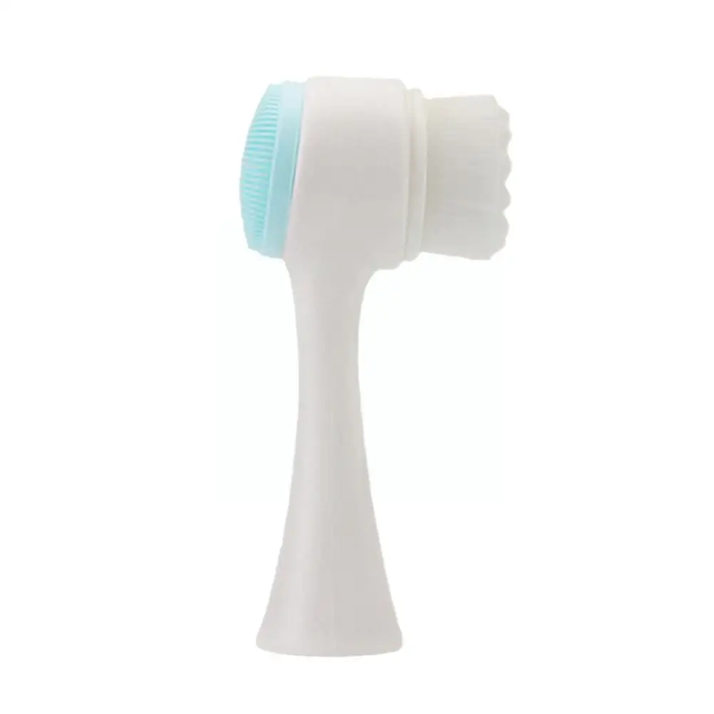 Face Washing Silicone Facial Brush Manual Face Washing Brush Massage Hair Sided Brush Double Brush Soft Cleaning H5L8