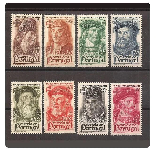 Portugal Poststempel Y1945, Navigatorien des 15. und 16. Jahrhunderts, 1 Set, 8 neue Sammelbriefmarken, Material für Scrapbooking – Detail 1