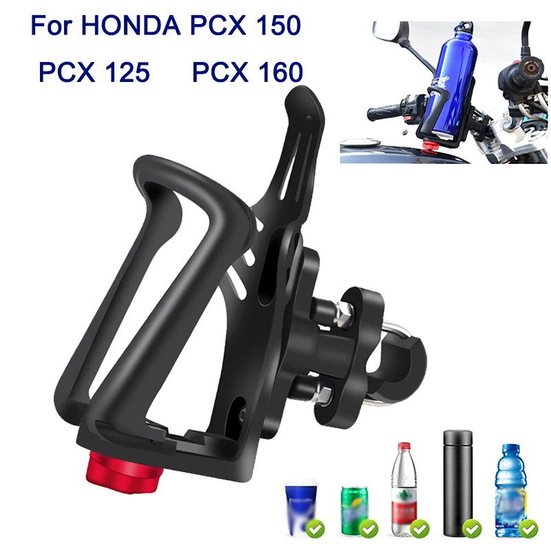 

For HONDA PCX 150 PCX 125 160 PCX125 PCX150 PCX160 Accessories Beverage Water Bottle Cage Support Drink Cup Holder Stand Moto