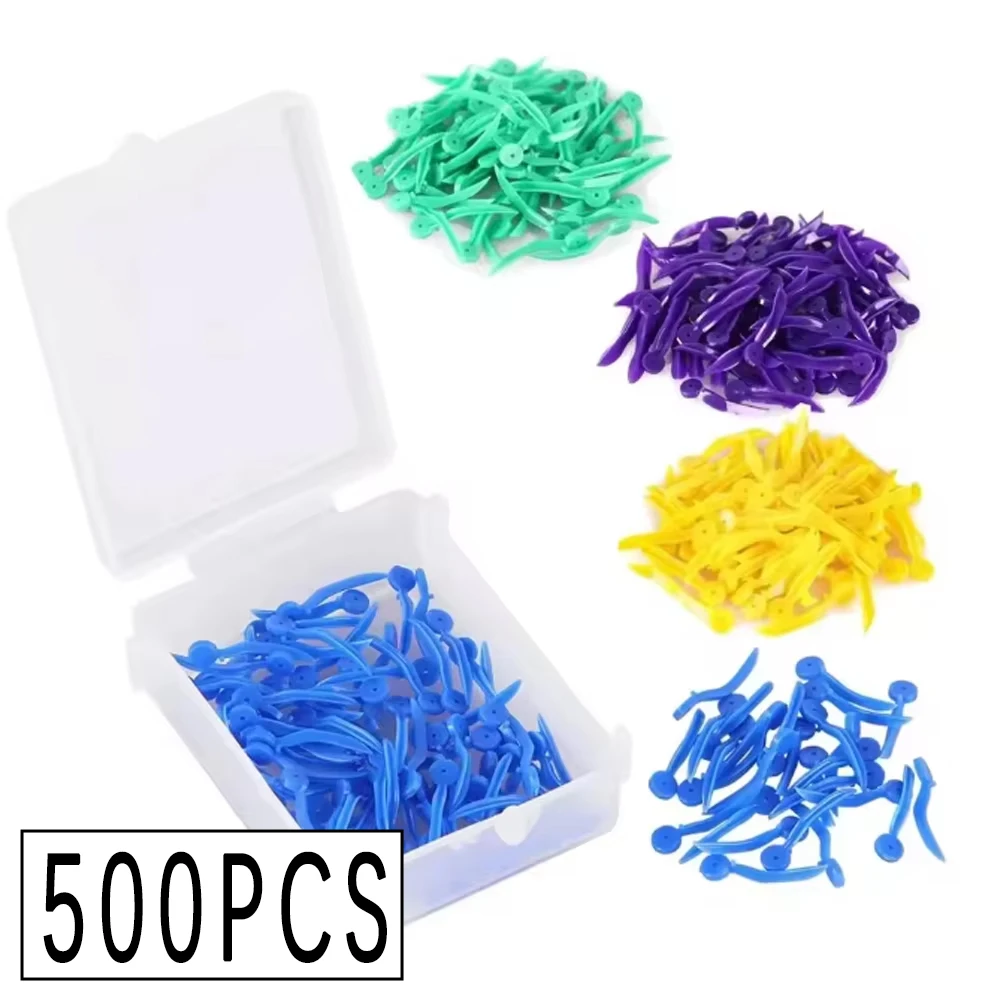 

500 PCS Disposable Dental Wedges with Hole 4 Sizes for Matrix Stabilization Fillings Crowns Orthodontic Use