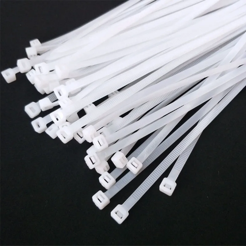 100pcs 150mm Wire Wrap Zip Ties Garden Plant Rooting Ball Cable Tie Plastic Nylon Fasten Wires Strap Fastening Ring Home Tool B4