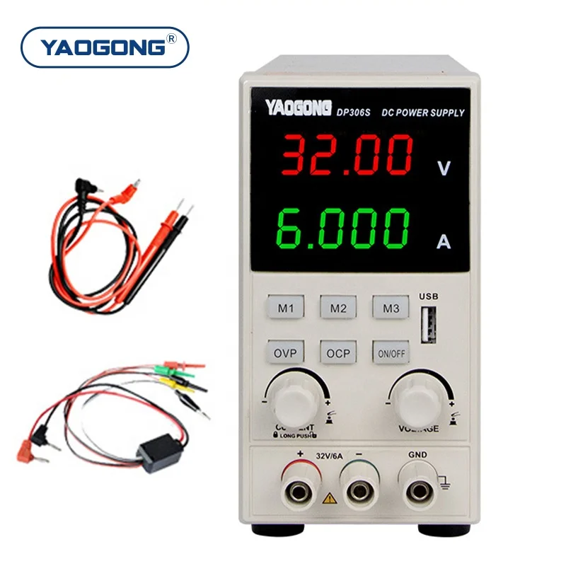 

YAOGONG DP306S 30 В 6A цифровой регулируемый инструмент для ремонта телефона тестовая машина переменный регулируемый лабораторный импульсный источник питания постоянного тока