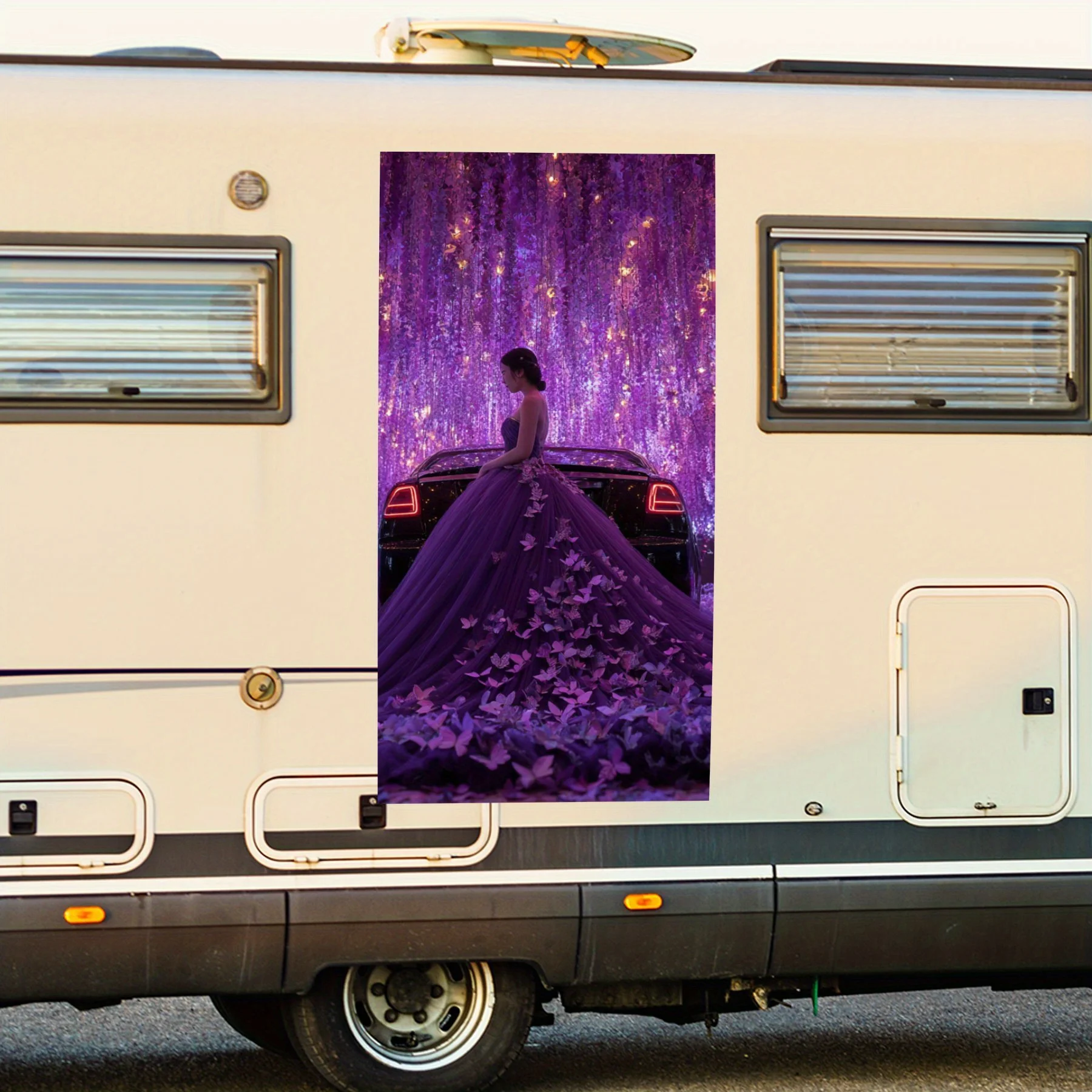 

Garden- Vinyl Decal for RV Rear, Waterproof Self - Adhesive Vinyl Stickers for RV Tail and Bumper, Decoration - Protection RV Vi