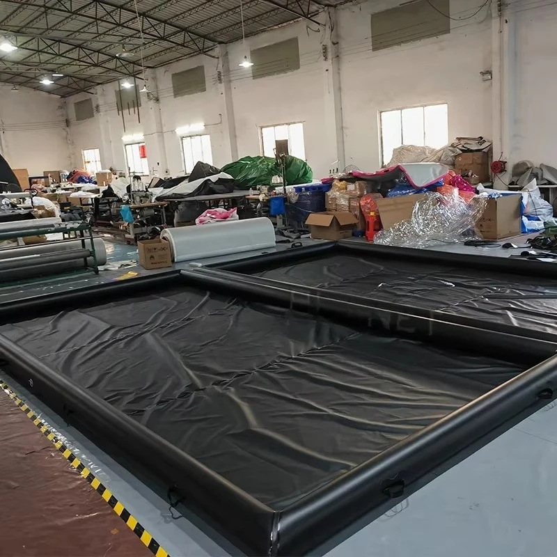 Durable Airtight PVC Tarpaulin Portable Wash Collector Inflatable Water Containment Mat for Car Washing