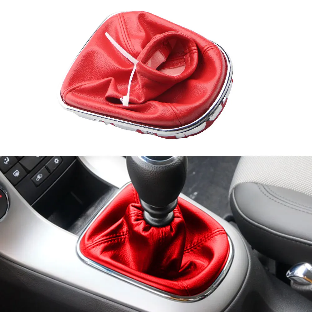 Leather Car Gear Shift Knob Gaiter Boot Cover for Chevrolet Cruze 2008 2009 2010 2011 2012 2013 Dust-proof Collars Accessories