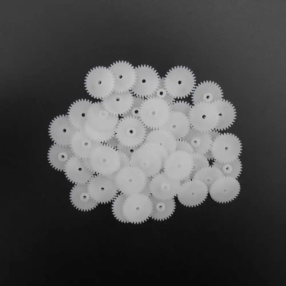 [100Pcs/Lot] 0.5 Modulus 32 Teeth Plastic Pinion Replacement Gear 1.95mm Tight Bore 17mm Outer Diameter Low Noise Nylon Gear POM