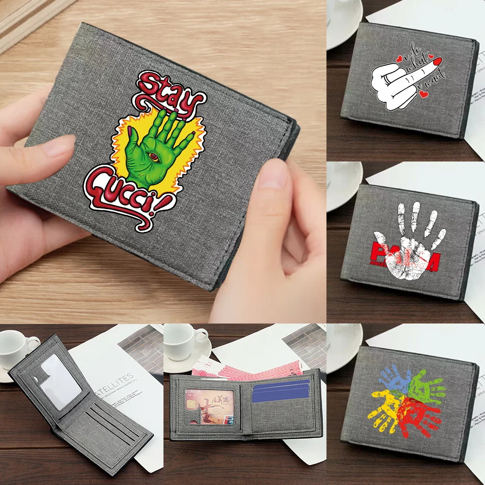 

Short Pocketbook High-quality New Simple Wallets Hand Printing Series Fashion Change Storage Bag Credit Card Case Bag