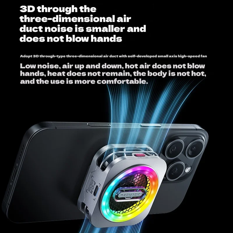 Sales Redmagic Customized Cell Phone Radiator 6pro Cell Phone Fan Pa3136 Black Shark 30w Magnetic Radiator Semiconductor Cooling