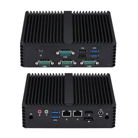 Qotom 미니 PC Q700P/S-S08 쿼드 코어 2 LAN 셀러론 J4105 J4125 팬리스 소형 컴퓨터