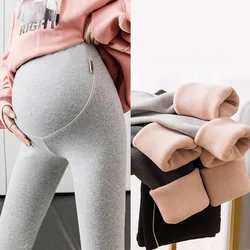 Quattro stagioni spesse calde più velluto cotone maternità Legging termico in pile pancia pantaloni vestiti per le donne incinte gravidanza