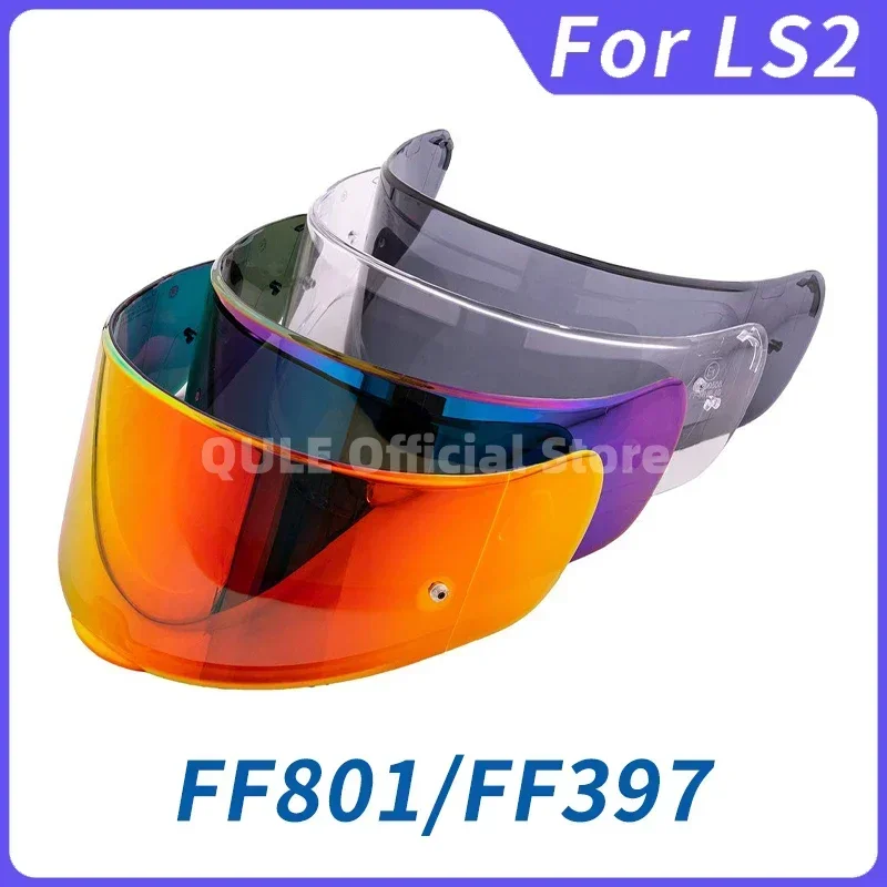 LS2 FF397 FF801 Visiera per casco moto Trasparente Fumo scuro Scudo argento multicolore Vizard Adatto per lenti per caschi Ls2 VECTOR