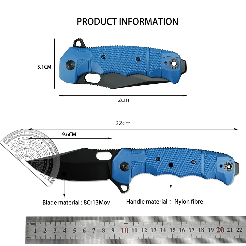 SEAL XR Folding Knife Pocket Knife 8Cr13Mov Blade Nylon Fiber Handle Outdoor EDC Camping Hiking Hunting Survival Tools