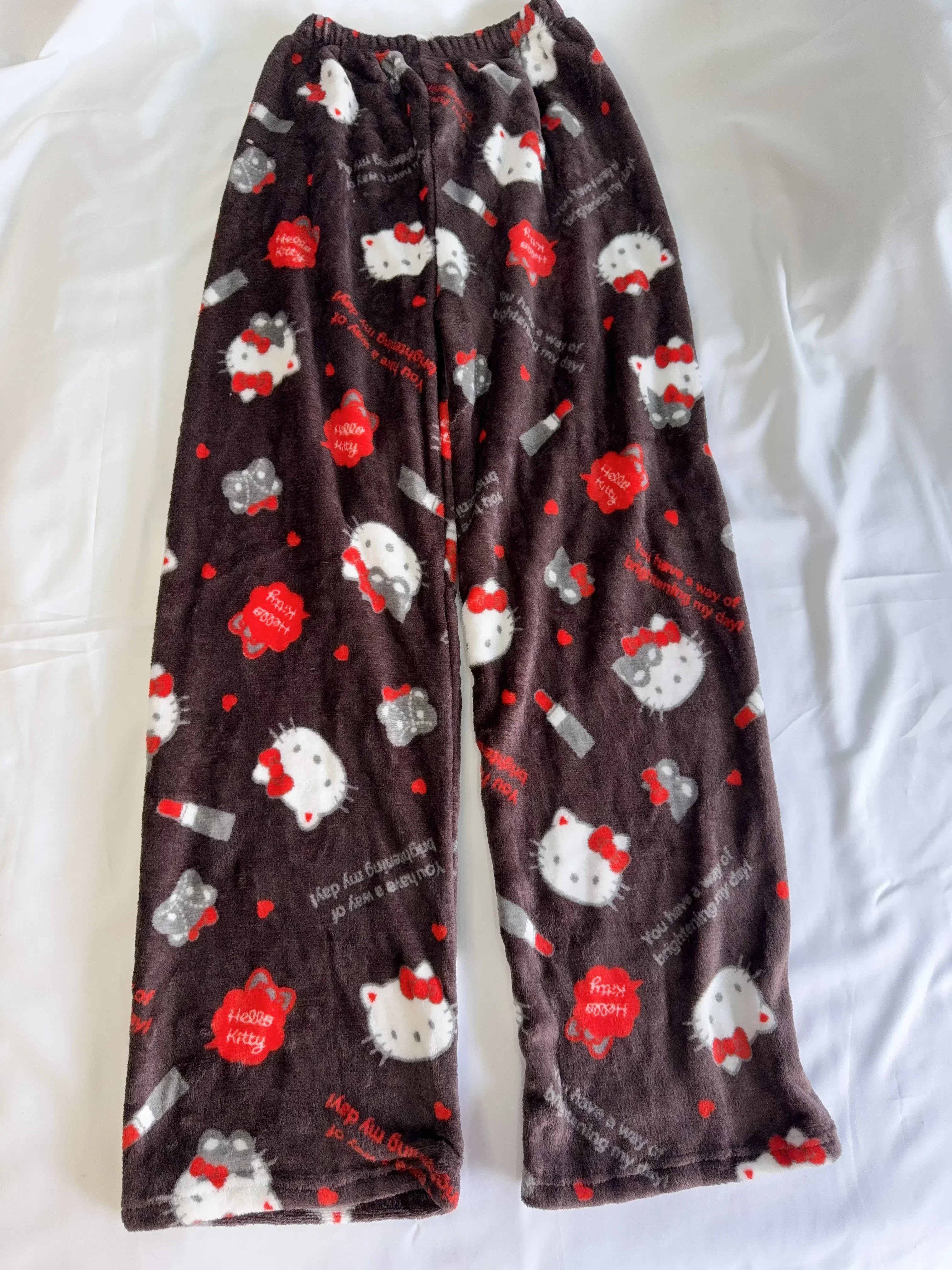Hello Kitty Flanellen Pyjamabroek Anime Cartoon Sanrio Home Broek Kuromi Paar Thuis Nachtkleding Broek Vrije tijd Thuis Kleding