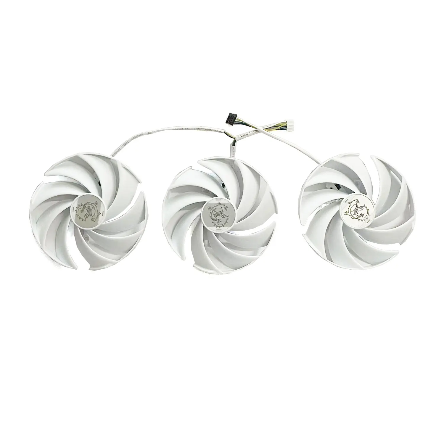 

95 мм PLD10010B12HH 4-контактный вентилятор для видеокарты для MSI GeForce RTX 4070 Ti Gaming Trio, белая графическая карта, крутые фейлатеры