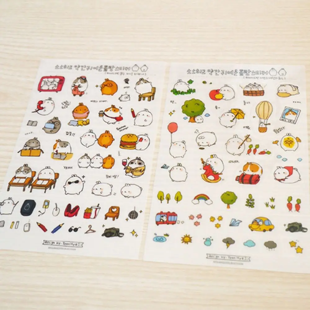 Waterproof Kawaii Stationery Sticker DIY Stationery Decoration Phone Bottle Decoration Sticker Journal Diary Stationery Sticker