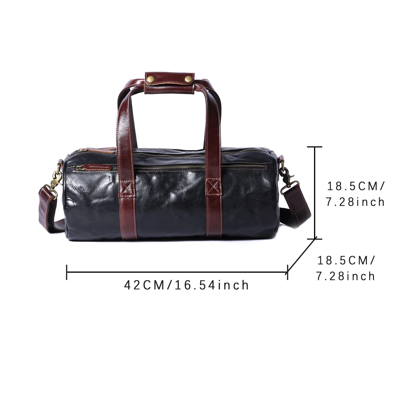 Echte Leder-Umhängetasche für Herren, Crossbody-Sporttasche aus pflanzlich gegerbtem Leder, modischer Casual-Stil, einfache Rindsledertasche – Detail 3
