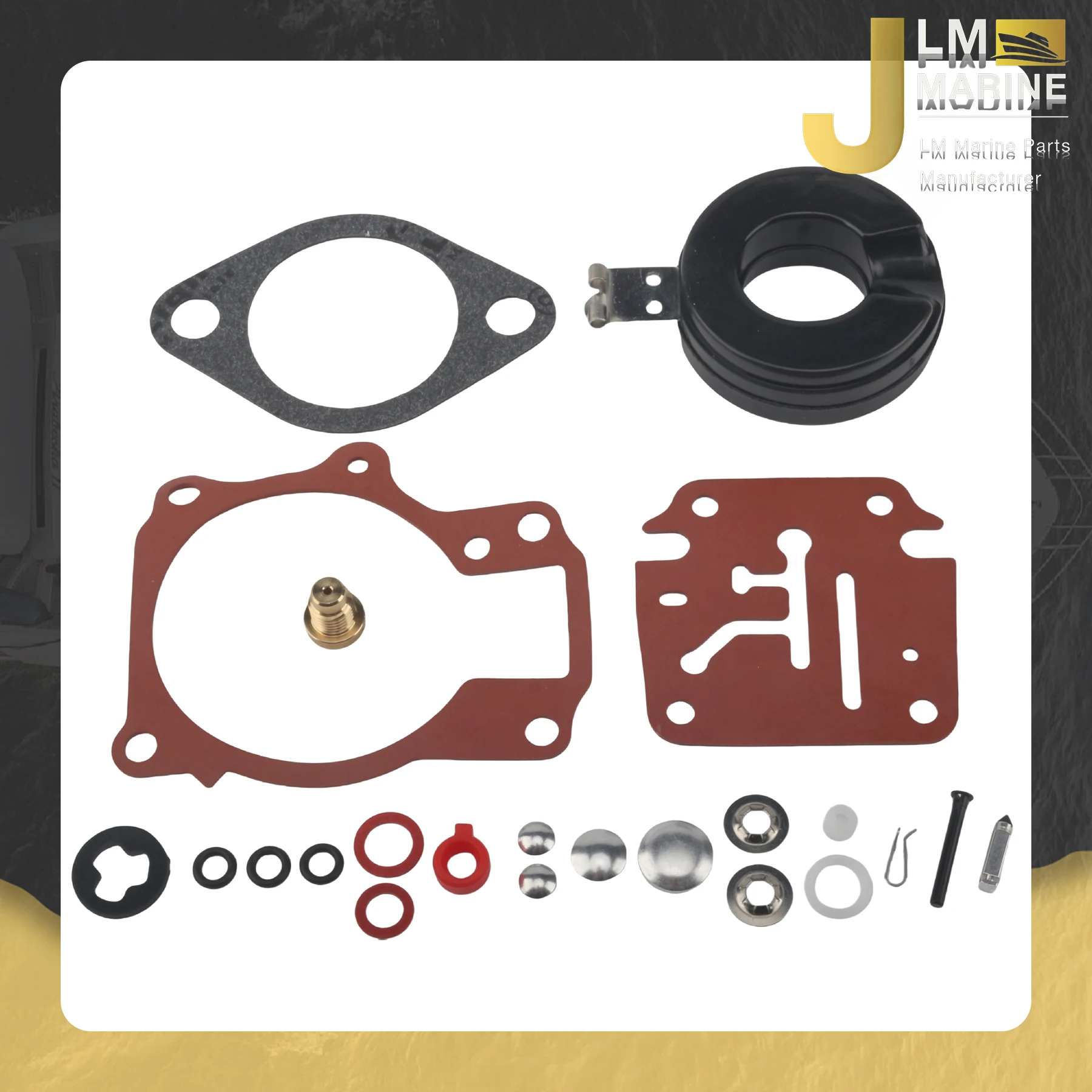 

JLM 6BX-W0093-00 for Yamaha 4 Stroke 4 HP F4 6HP F6 5HP F5A 2009-2024 Outboard Carburetor Repair Kit with Float