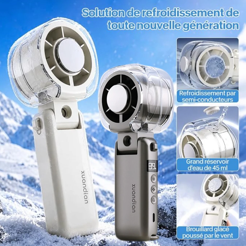 

2026 Portable Outdoor High-speed Spray Handheld Fan Spray Electric Fan Wind Regulation Ice Cooling Fan Summer Cooling Artifact