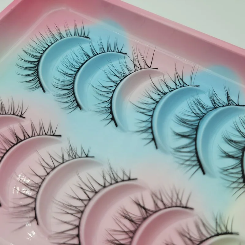 5/10 Paare manga Wimpern neue Ankunft Anime Cosplay natürliche wispy Wimpern koreanische Make-up künstliche falsche Wimpern wieder verwendbare Wimpern – Detail 5