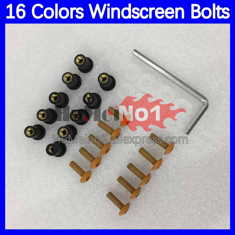 31pcs Motorcycle Windscreen Bolts For YAMAHA FJR 1300 FJR1300 FJR-1300 13 14 15 16 2013 2014 2015 2016 Windshield Screws Nuts